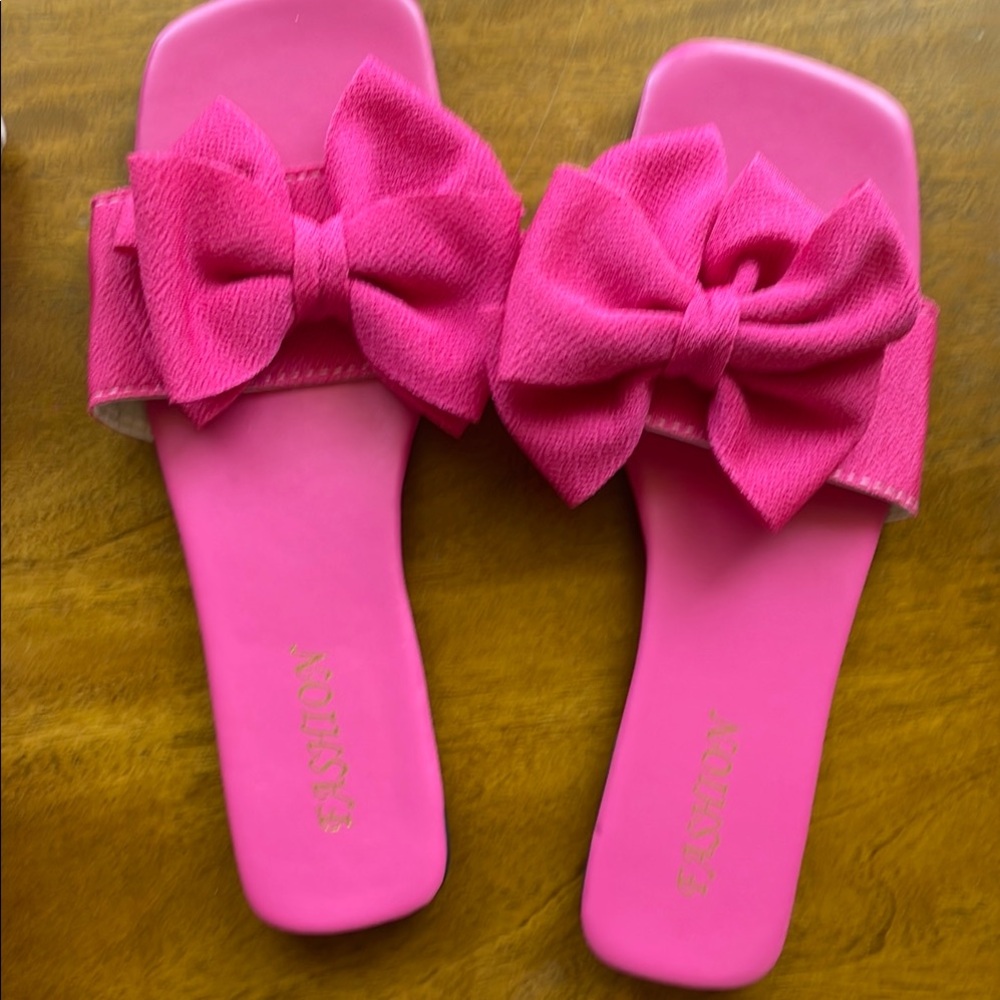 Pink Bow Flats by Moschino